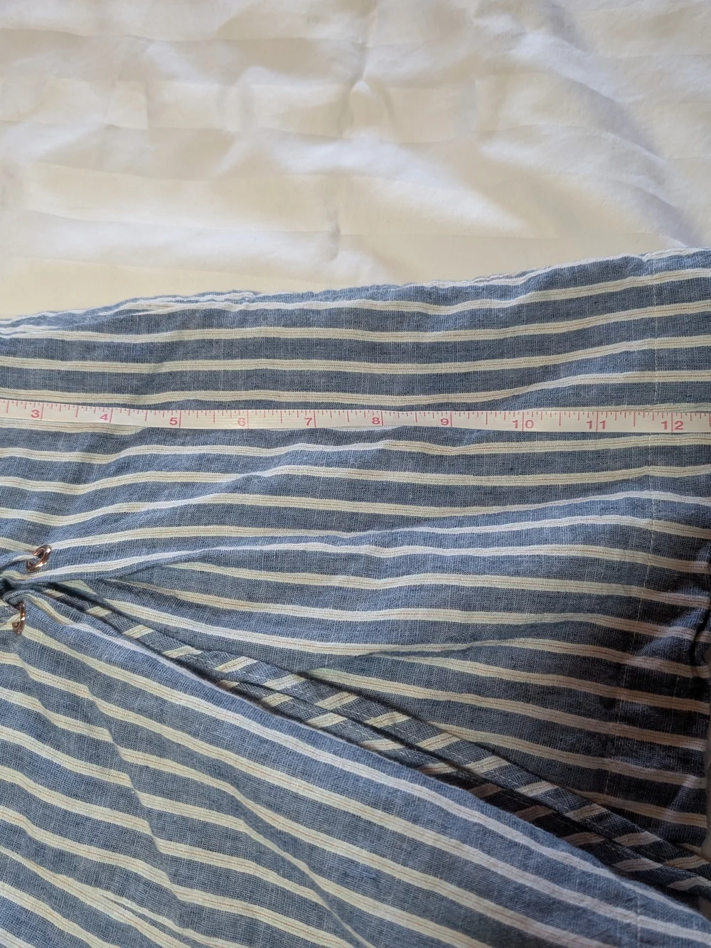 Guess Blue & White Striped Lace-Up Shorts Skort Womens Small